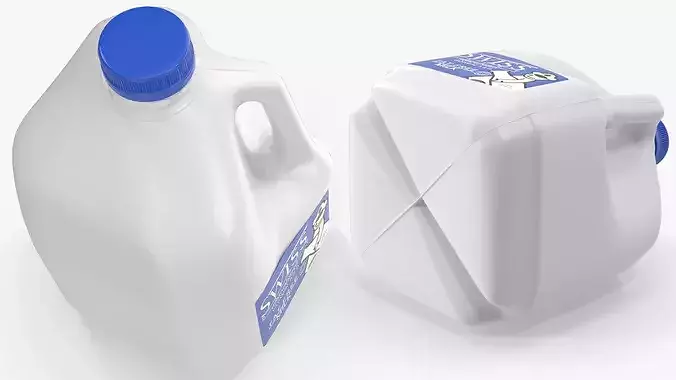 Swiss Dairy Fat Free Milk 1 Gallon Jug White 3D model 4