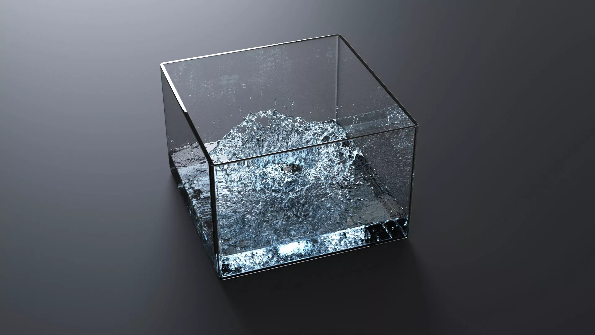 Liquid Blast Wave Animated For Blender 3D model