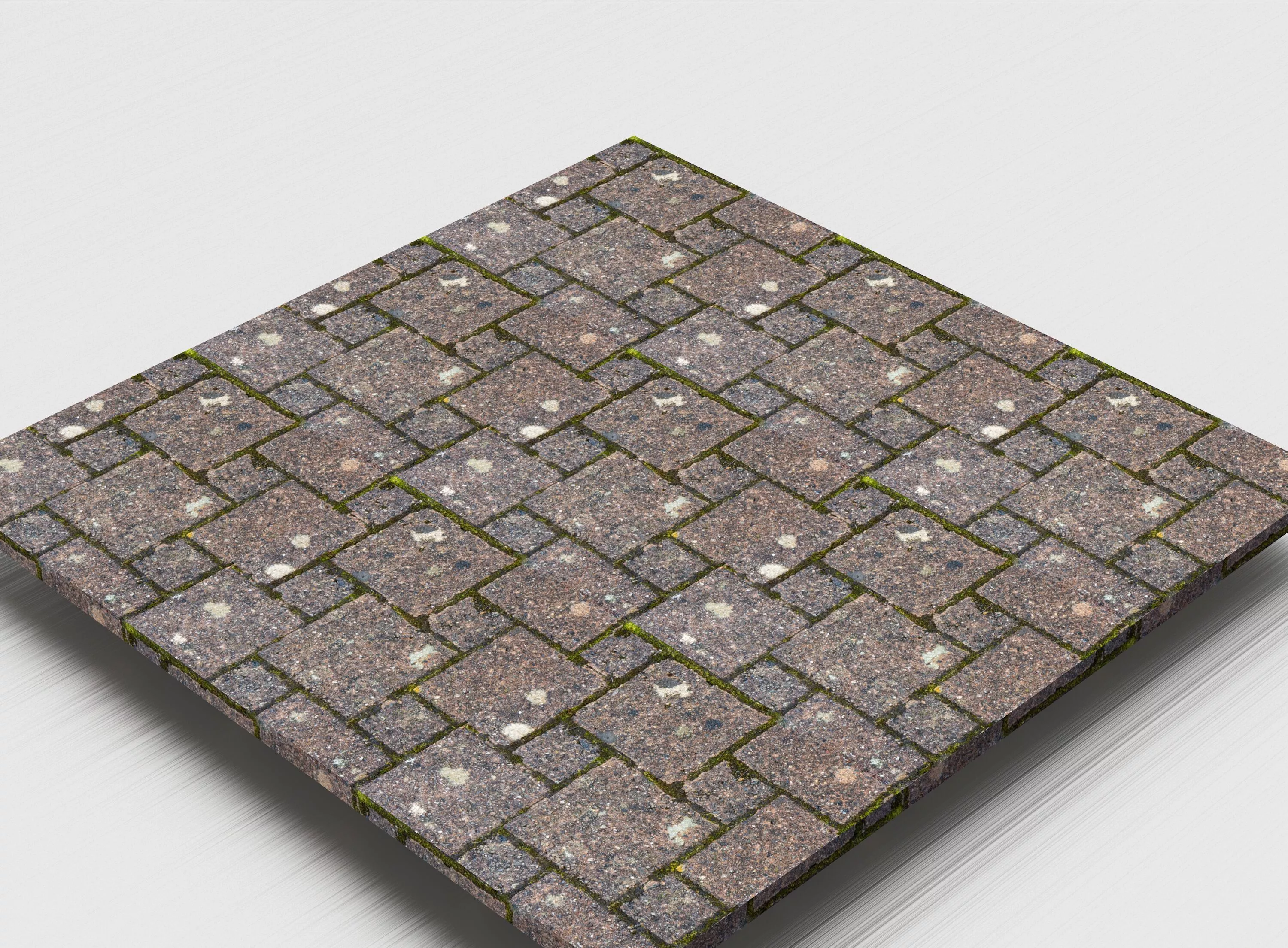 Wet Mossy Paving Stones Seamless 50x50x4 4K Low-poly 3D model