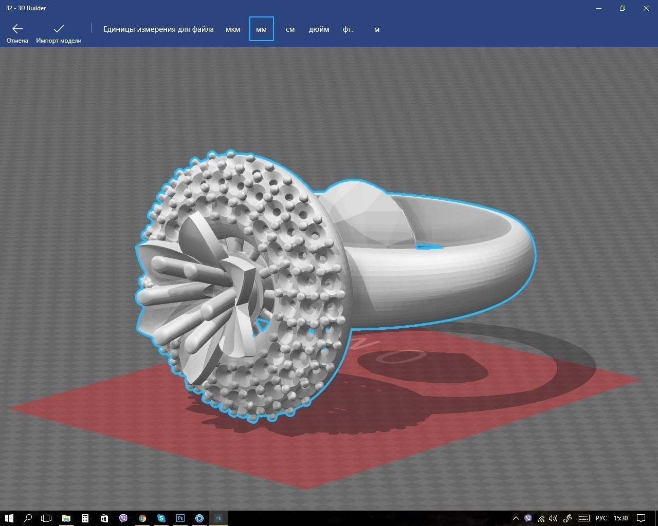 Ring gold with orange sapphires 3D print model_6