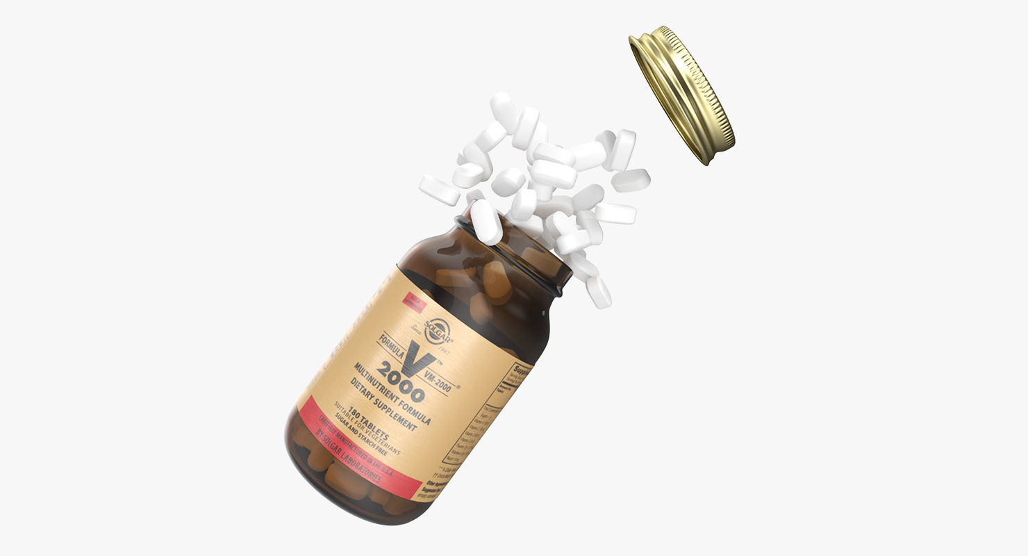 Vitamin Bottle 3D model_3