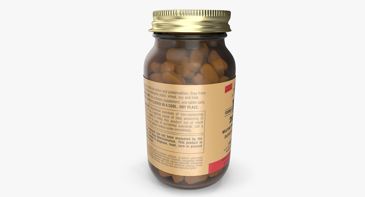 Vitamin Bottle 3D model_5