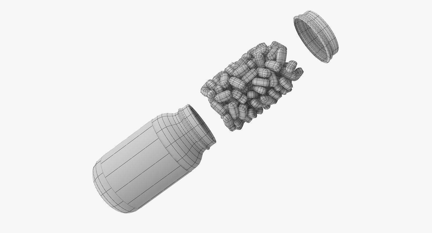 Vitamin Bottle 3D model_9