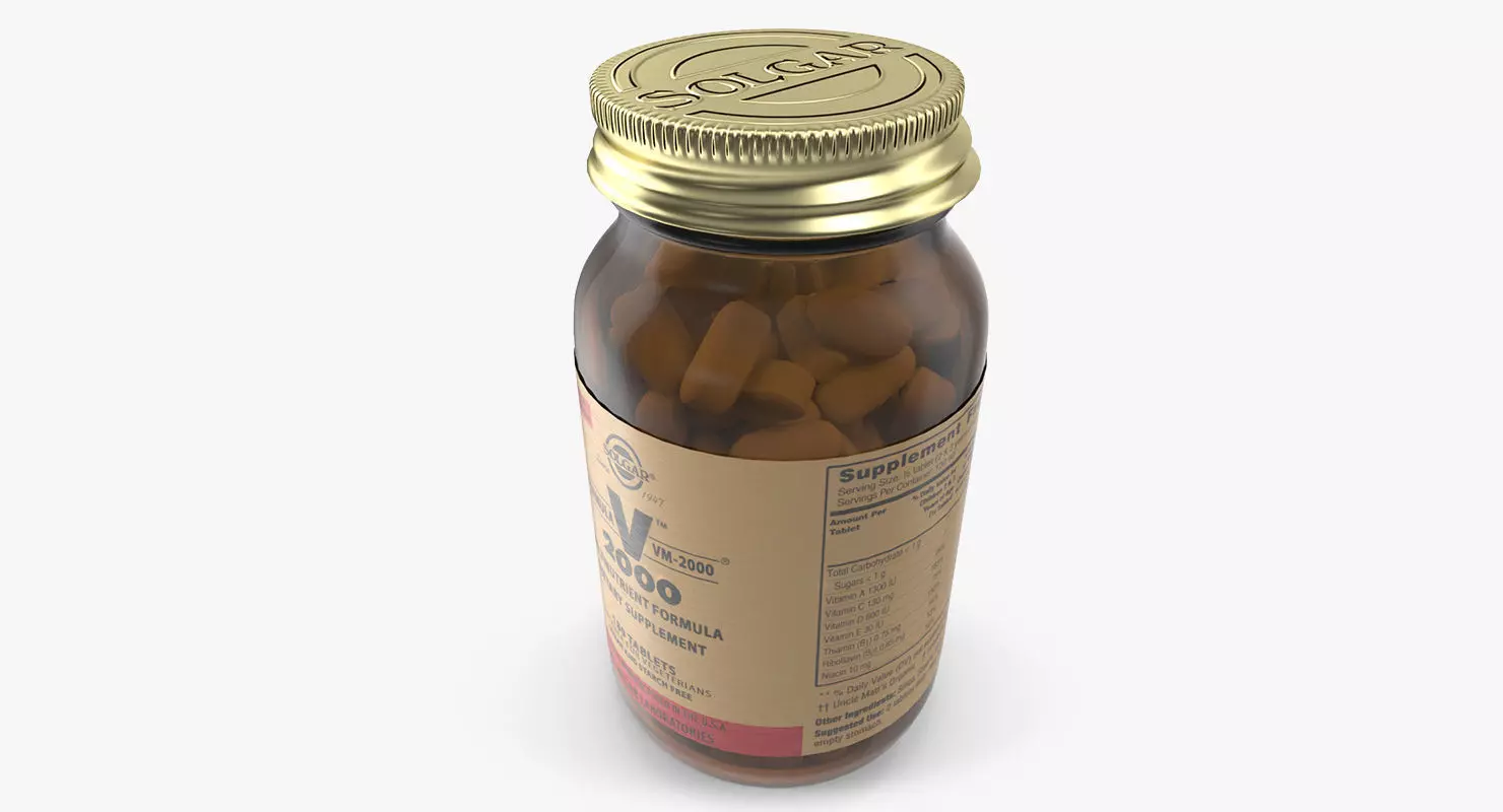 Vitamin Bottle 3D model_0