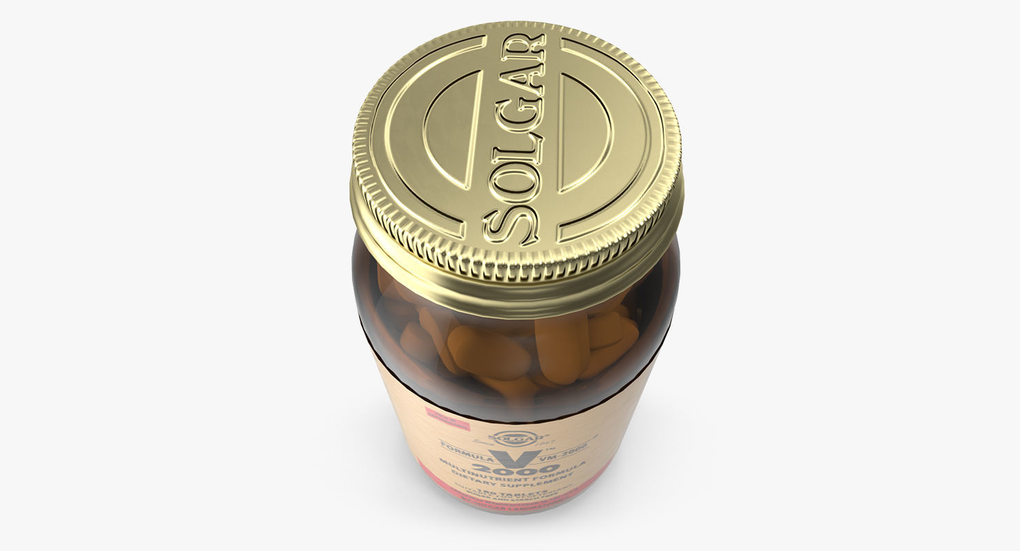 Vitamin Bottle 3D model_2