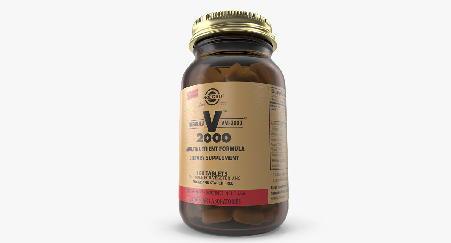 Vitamin Bottle 3D model_4