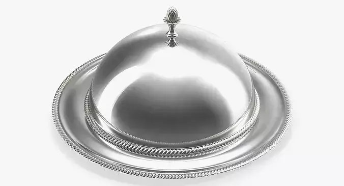 Food Cover Cloche Chef 3D model 2