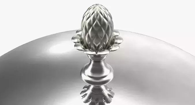 Food Cover Cloche Chef 3D model 4