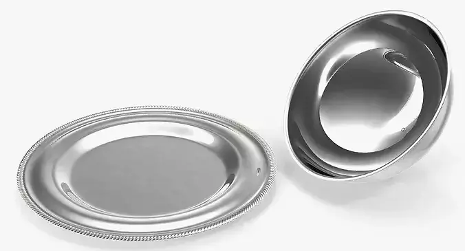 Food Cover Cloche Chef 3D model 5