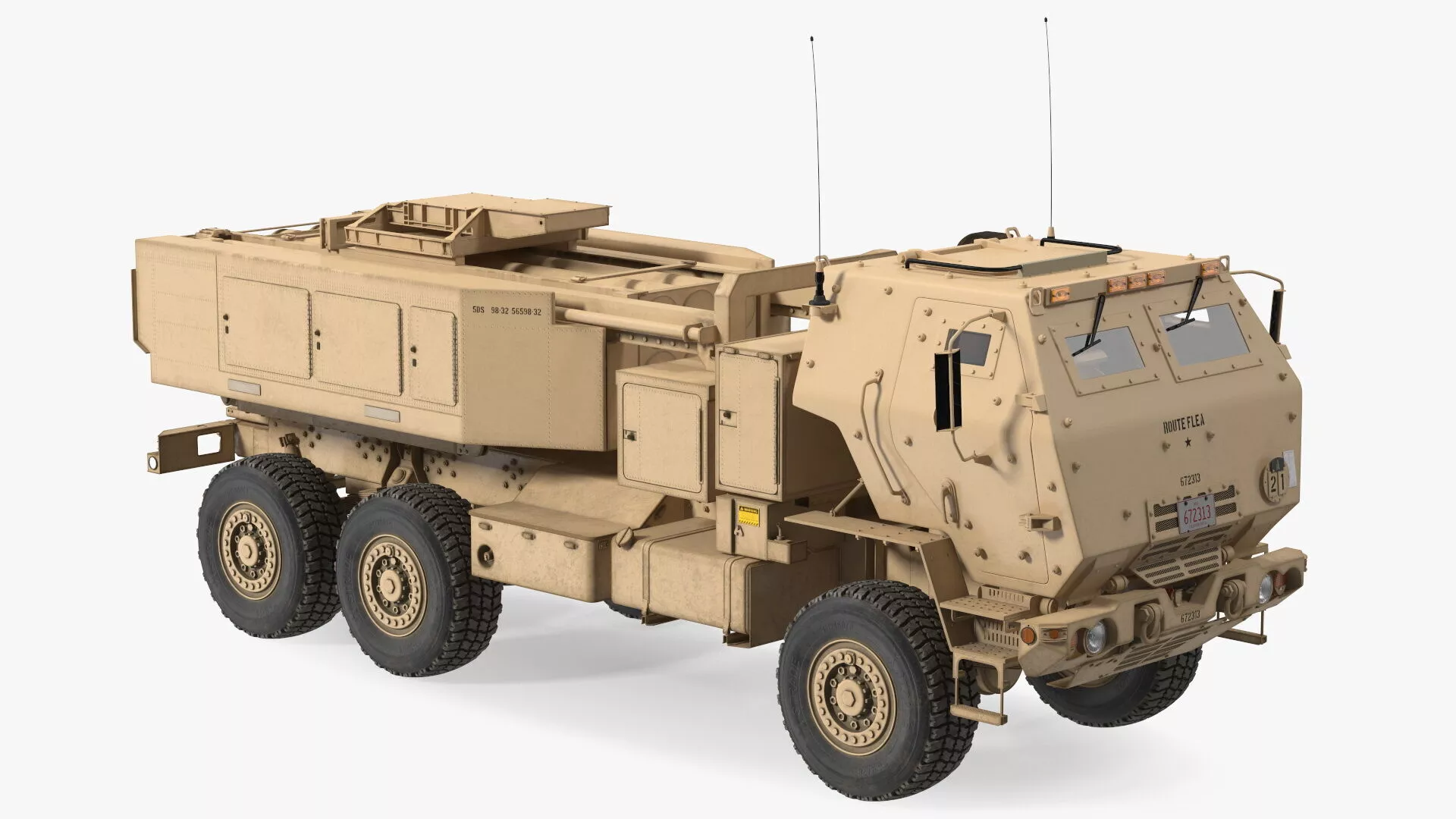 M142 HIMARS Rocket Launcher Rigged 3D model