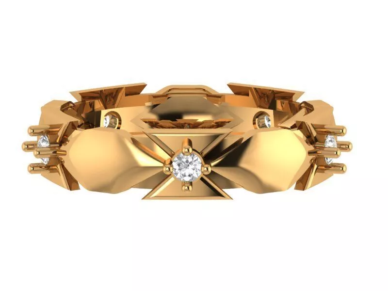 Round Diamond Band 3D print model