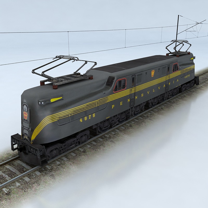 Pennsylvania GG1 Low-poly 3D model_1