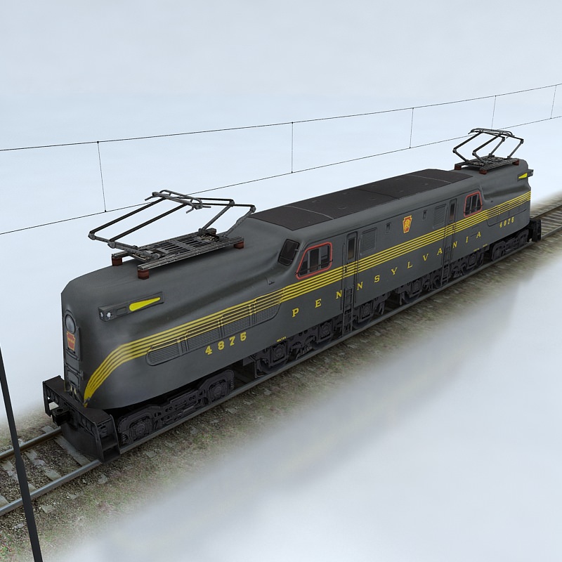 Pennsylvania GG1 Low-poly 3D model_2