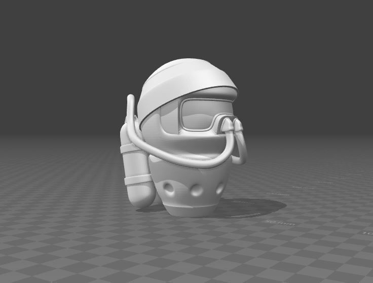 Increbot scuba helmet 3D print model_2