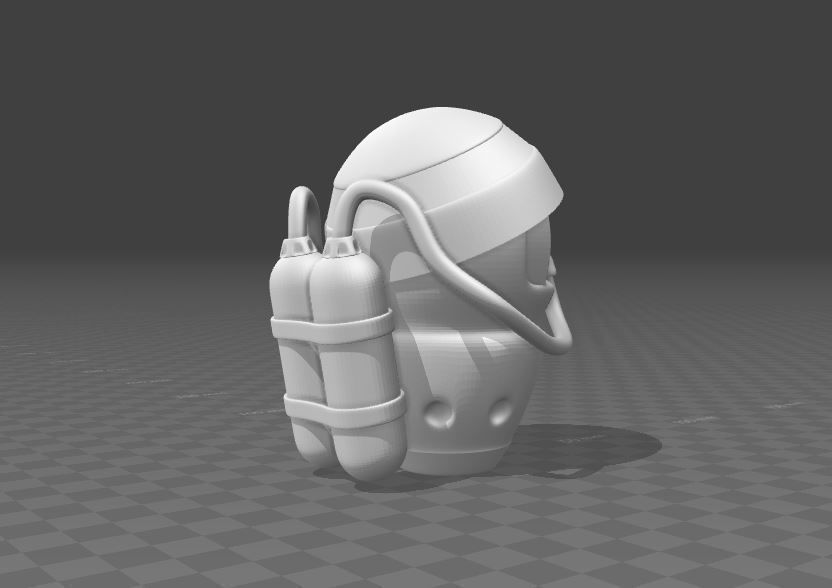 Increbot scuba helmet 3D print model_1