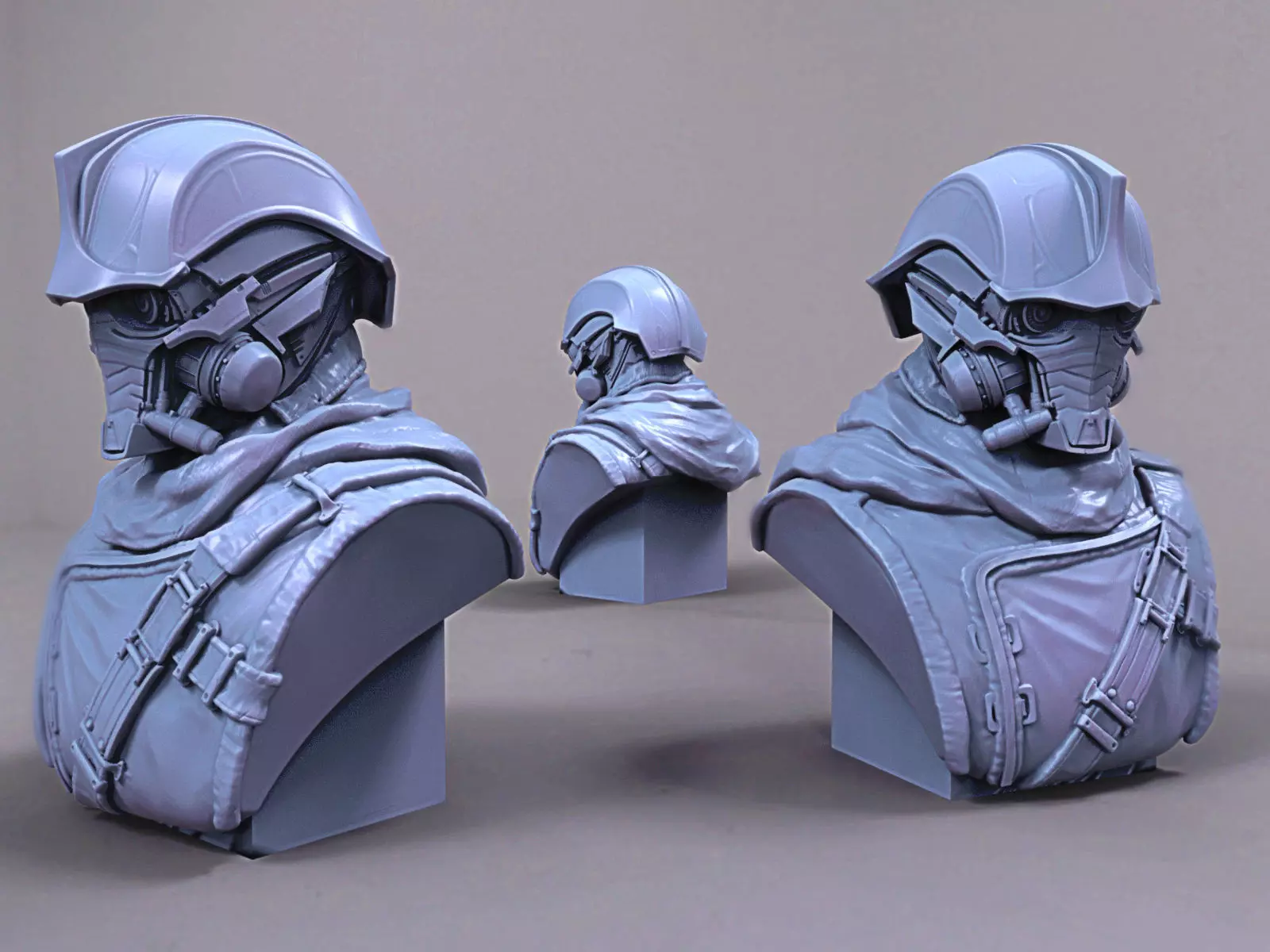 StarLord futuristic bust 3D print model