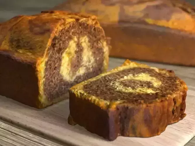 Marble Cake - 3 Pieces - Low Poly 3D model