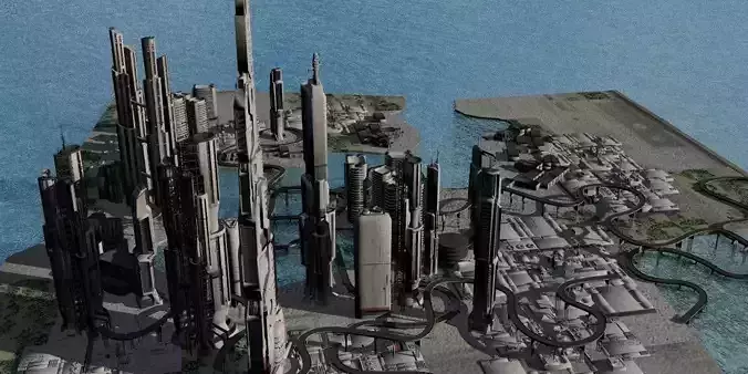 Quantum Mega City 3D model