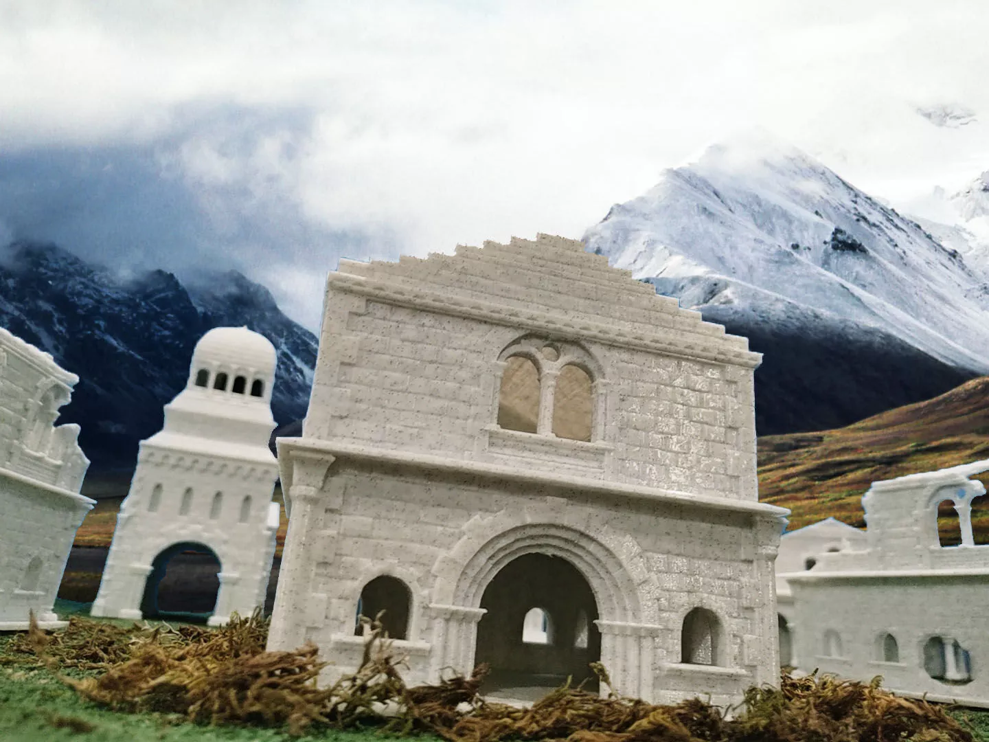 The White Stone House in the City of Men 3D print model