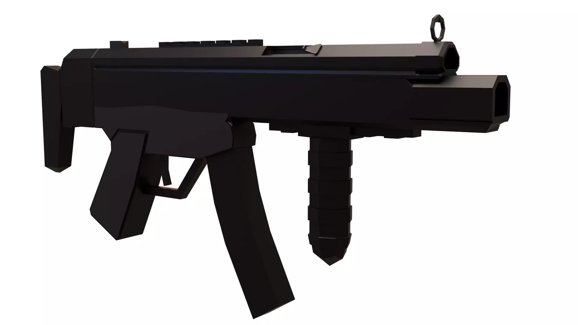 Low-Poly Stylized Sub-Machine Gun Low-poly 3D model