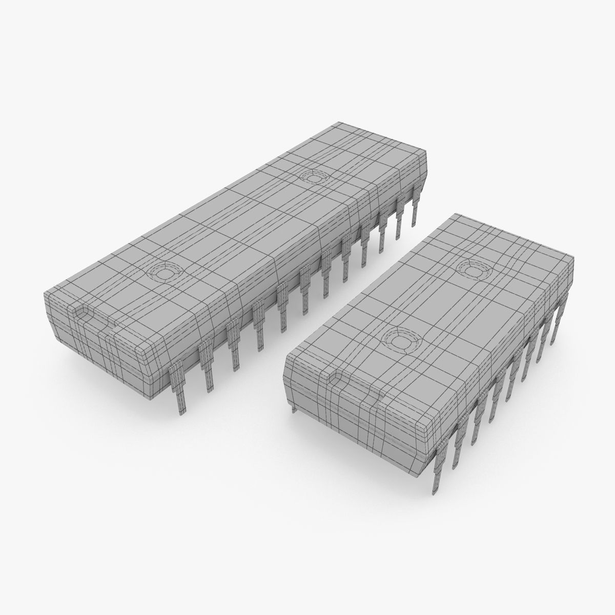Computer chips 3D model_3