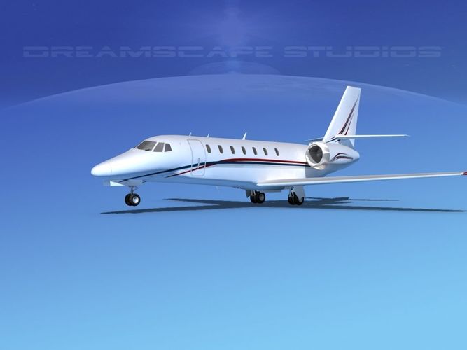 Cessna 680 Citation Sovereign V09 3D model