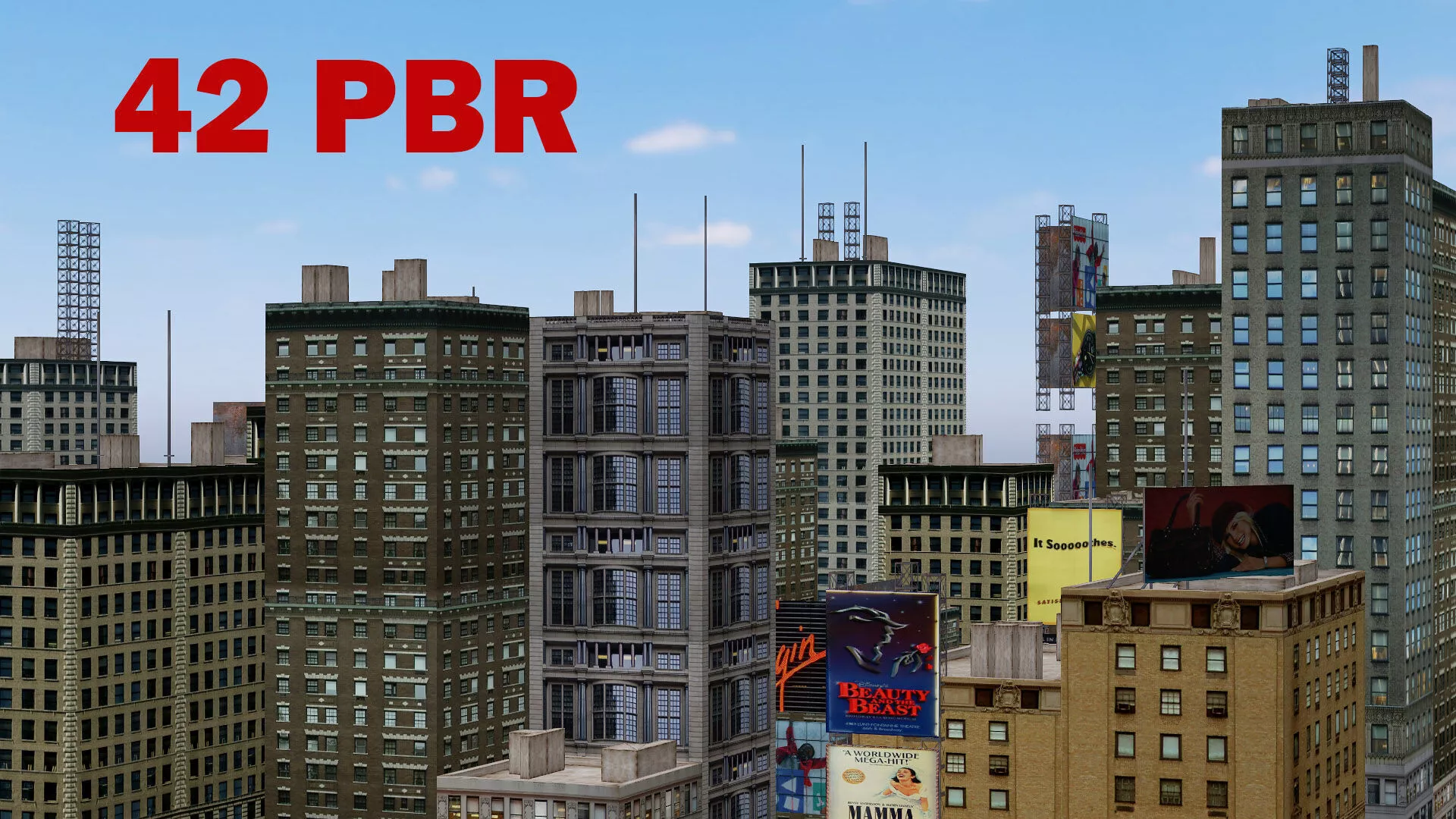 New York Modern City Street Scene Block V15 3D Model Low-poly 3D model