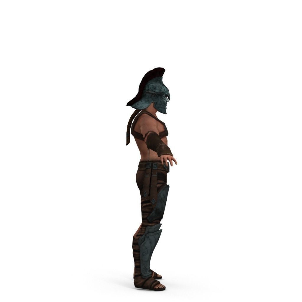 Gladiator Rigged Animated Low-poly 3D model