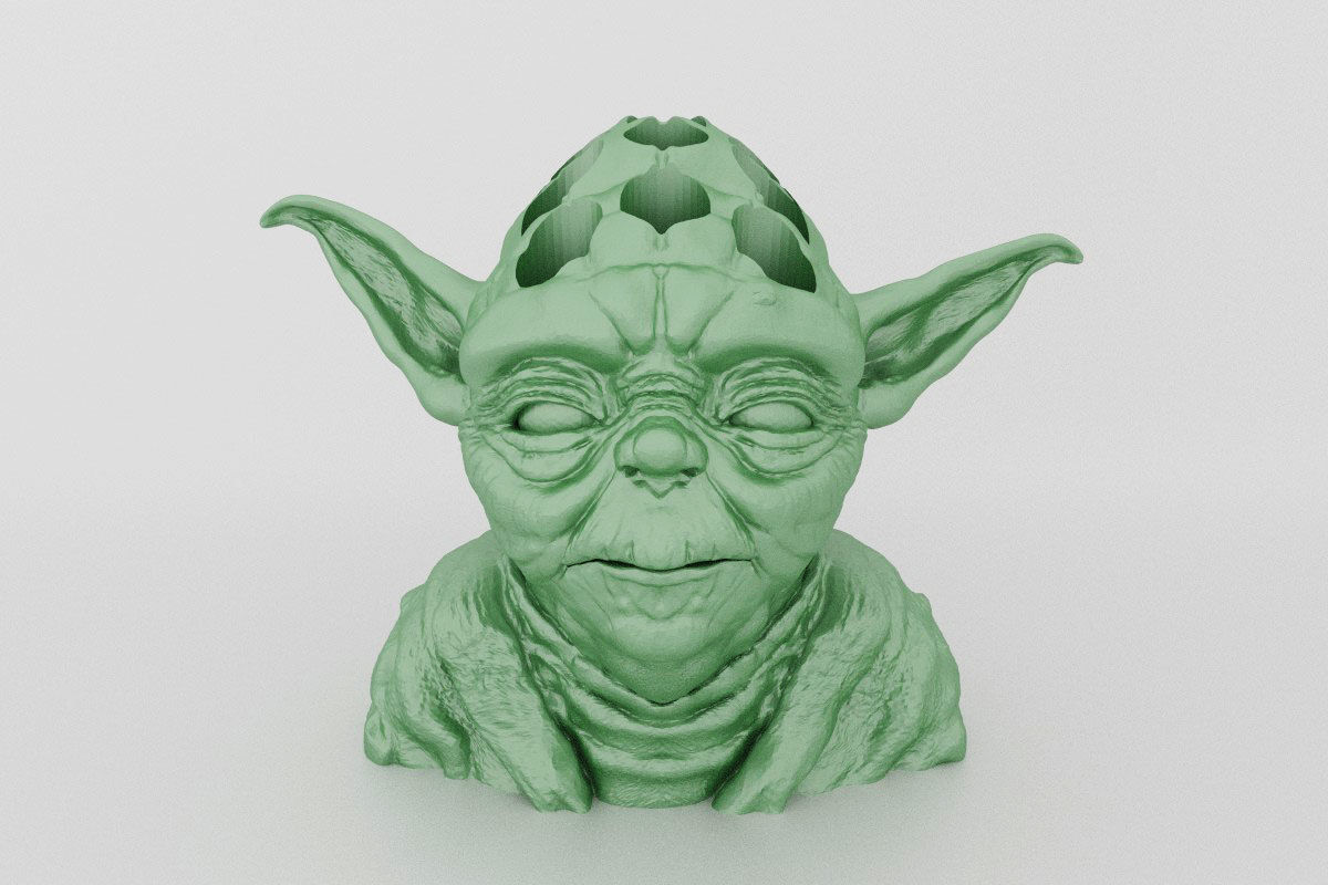 Yoda Pen Holder 3D print model_1