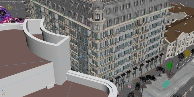 Residental Complex and Hotel 3D model 7