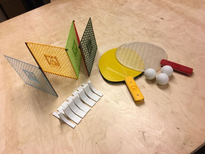 Ping pong  Table tennis  Full printable Free 3D print model