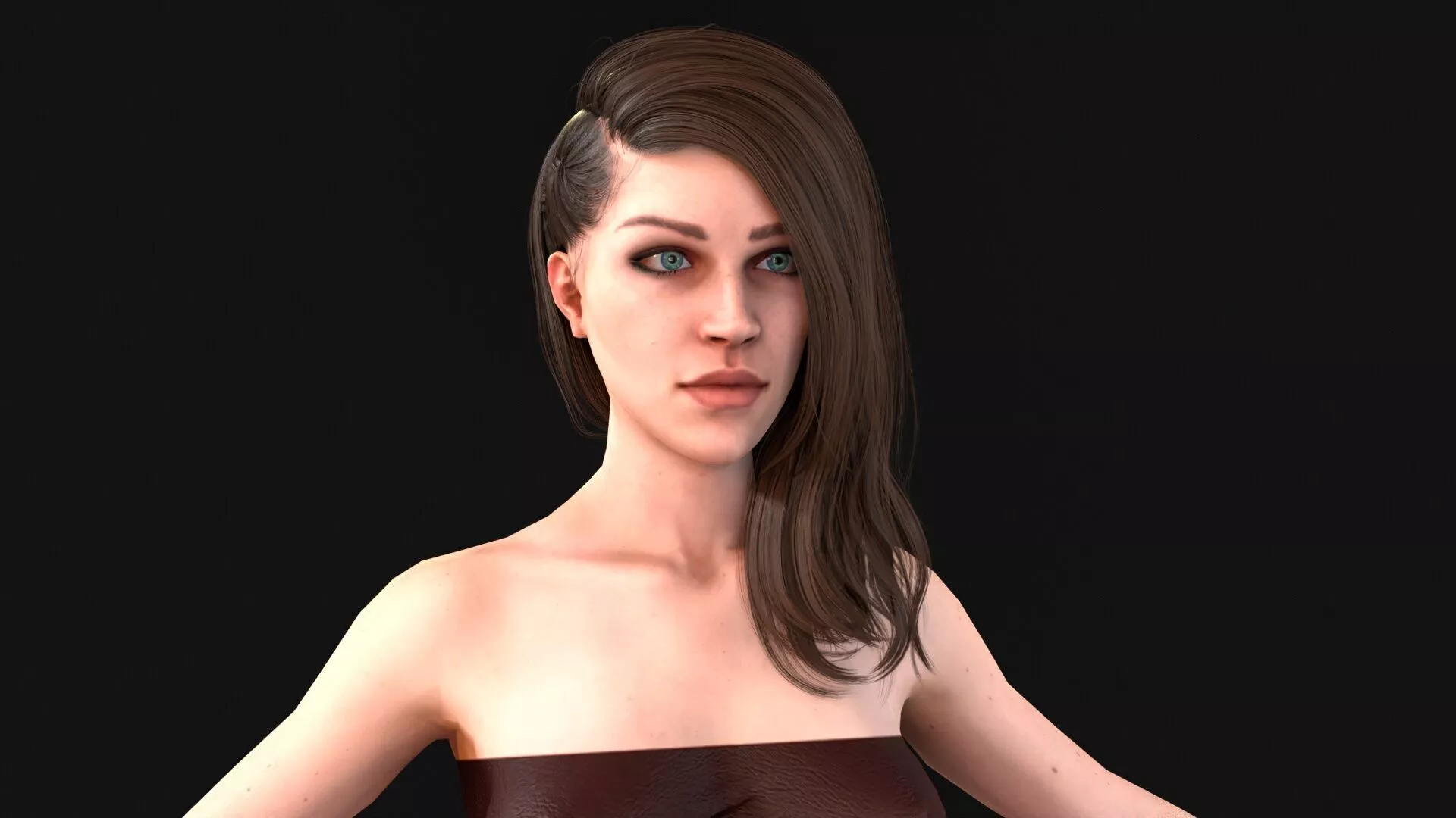 Realistic Euro Girl Base Mesh Low-poly 3D model