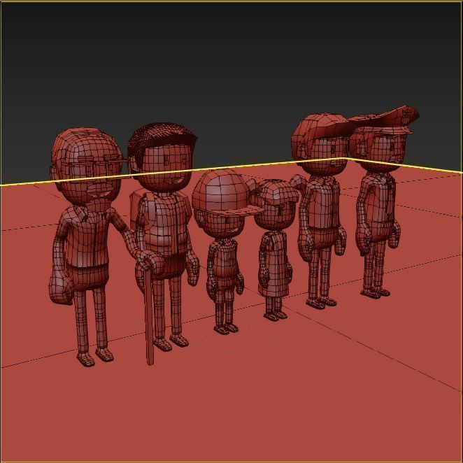 Complete Low Poly People  Low-poly 3D model_11