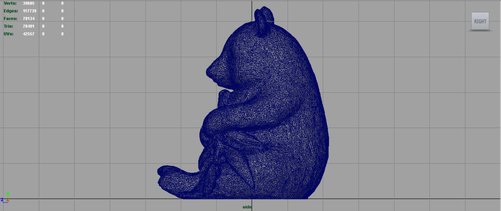 PANDA bear holding leaf Low-poly 3D model_20