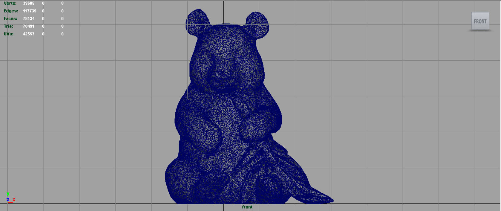 PANDA bear holding leaf Low-poly 3D model_15