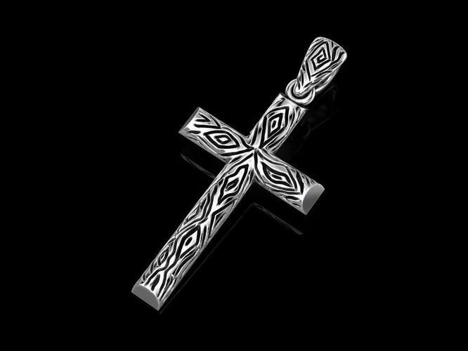 Cross viking sword pendant in sterling silver Free 3D print model