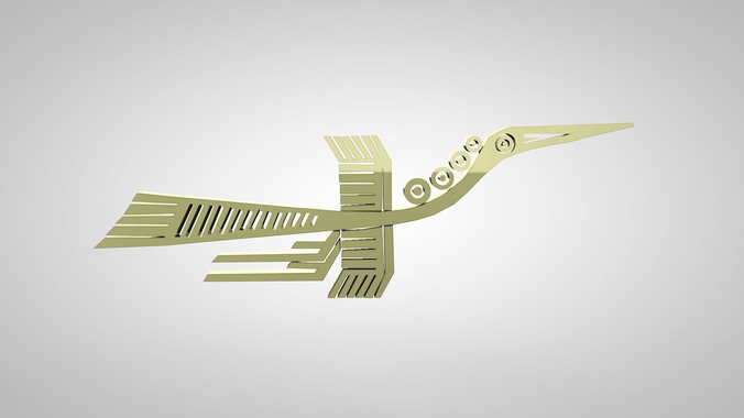 Old Bird gold 3D model