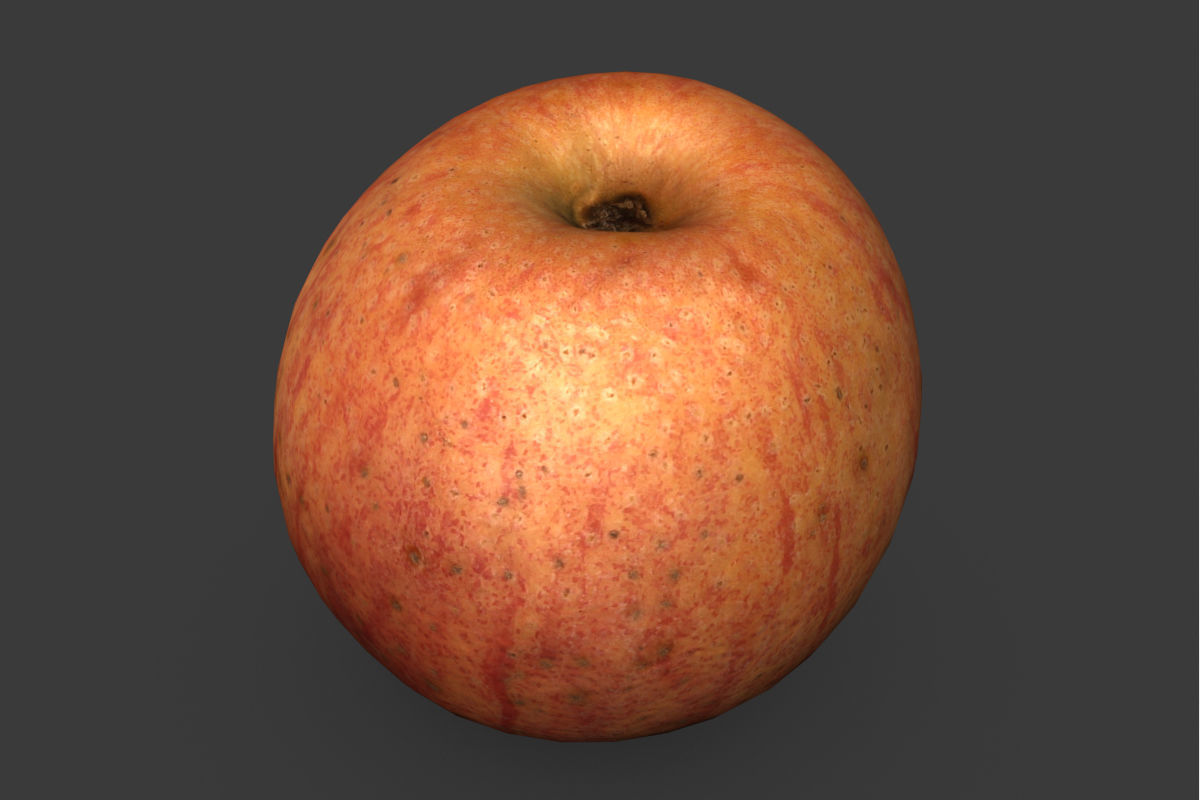 Crate with Red Apples 3D model_5