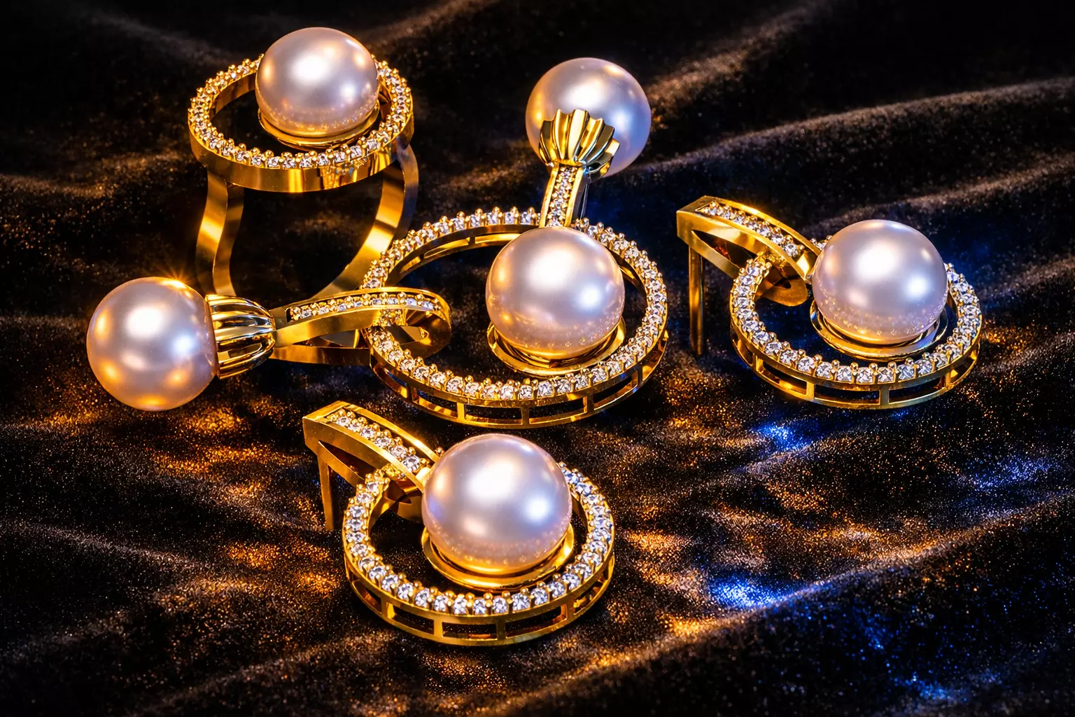 Pearl Symphony Half-set Jewelry 3D model - for Her 3D print model