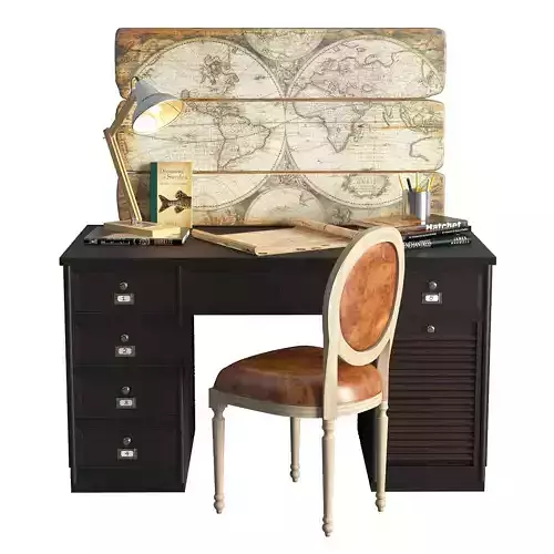 Maisons du monde Office set 1  3D model
