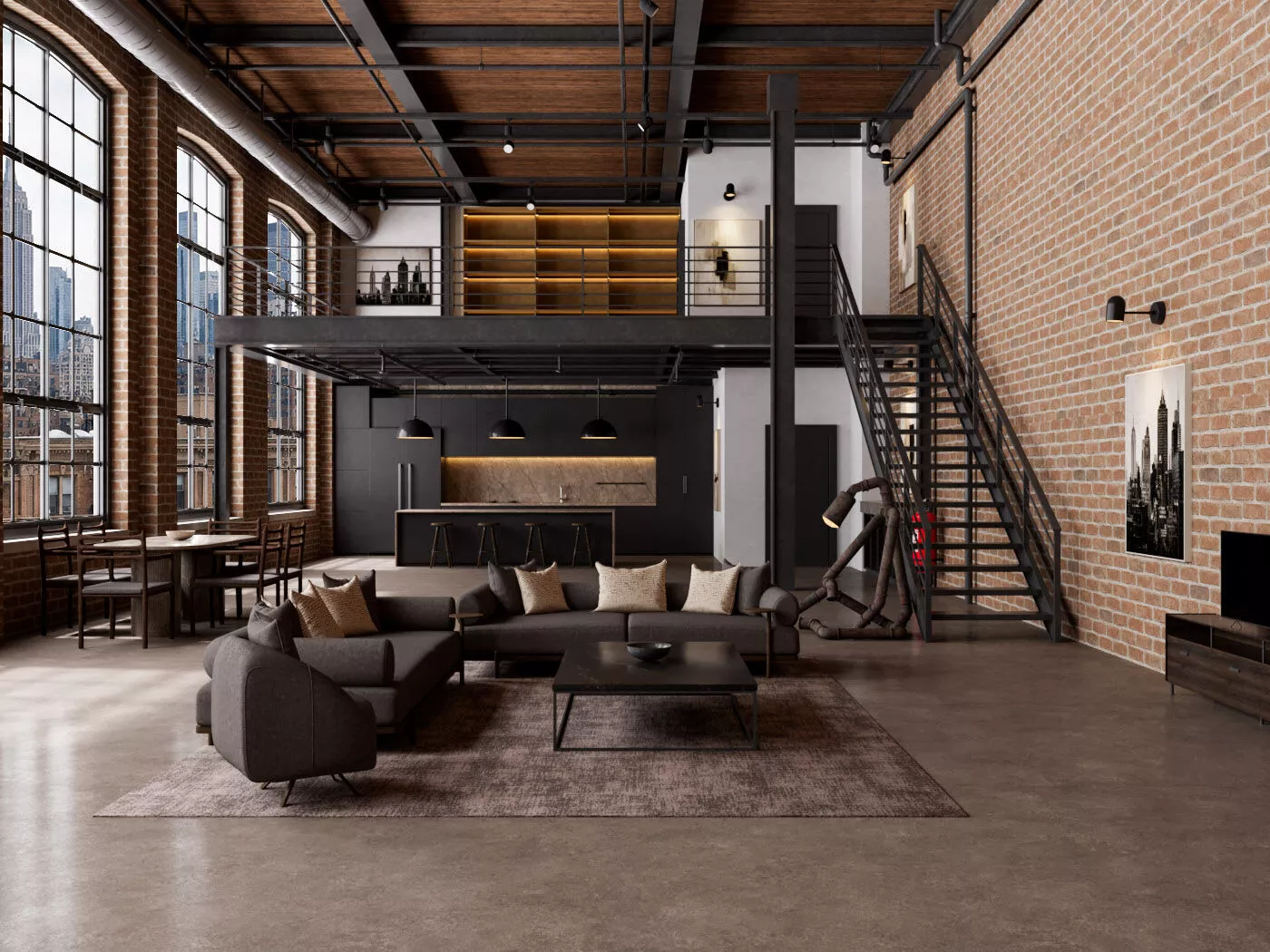 Loft interior 13 3D model