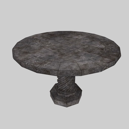 Low-poly stone table Low-poly 3D model