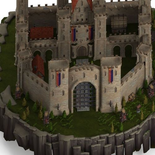 Medieval Castle Low-poly 3D model