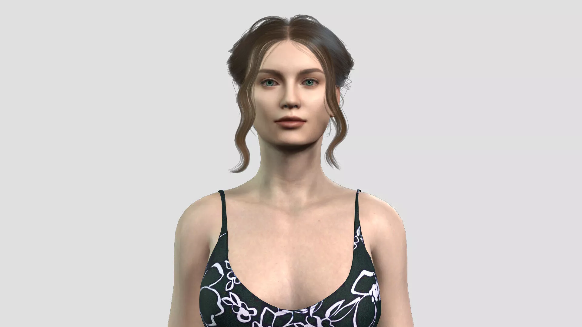 Female Character Game Asset 3D model