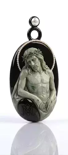 Jesus Jade Pendant 3D Model