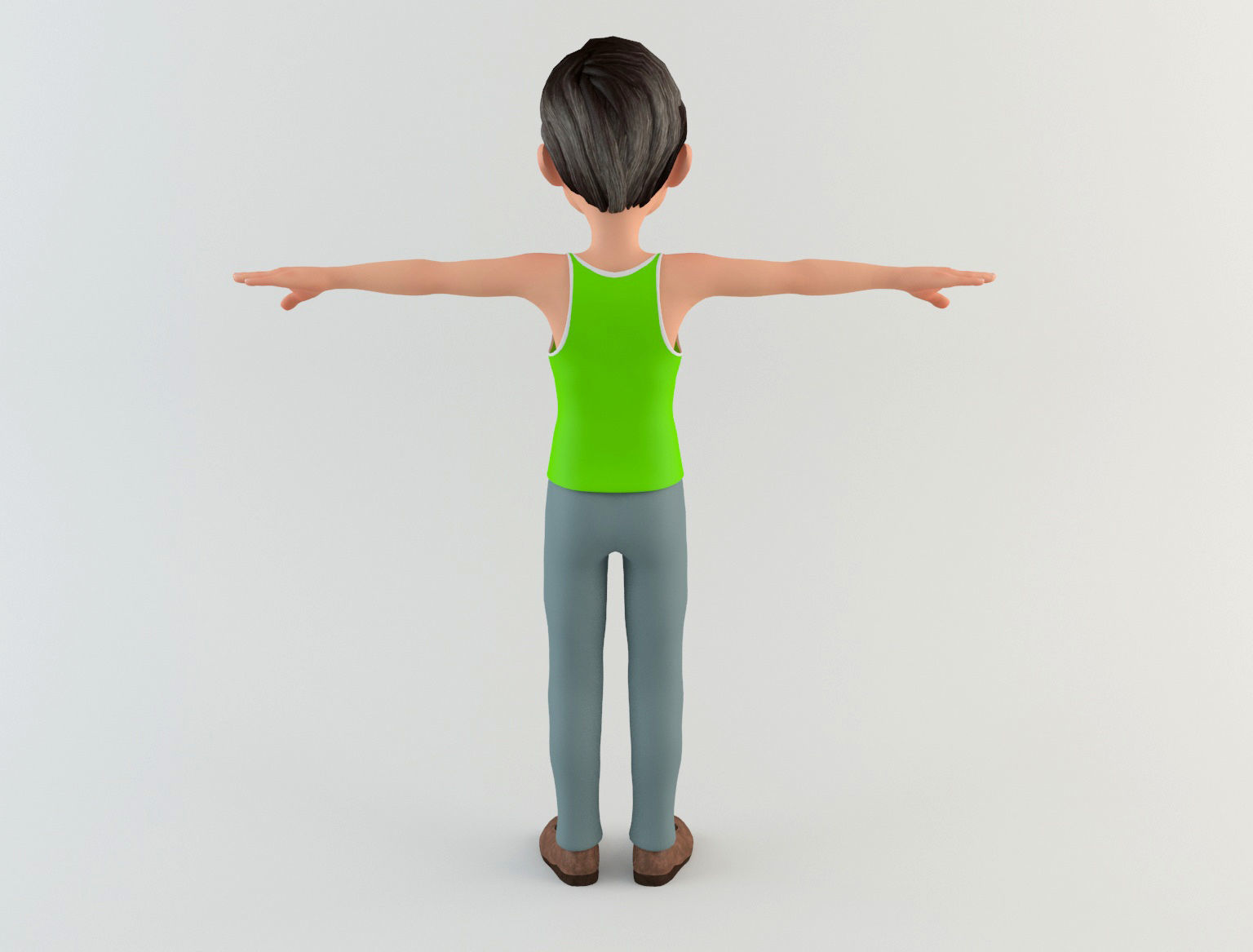Cartoon Man 2 Low-poly 3D model_2