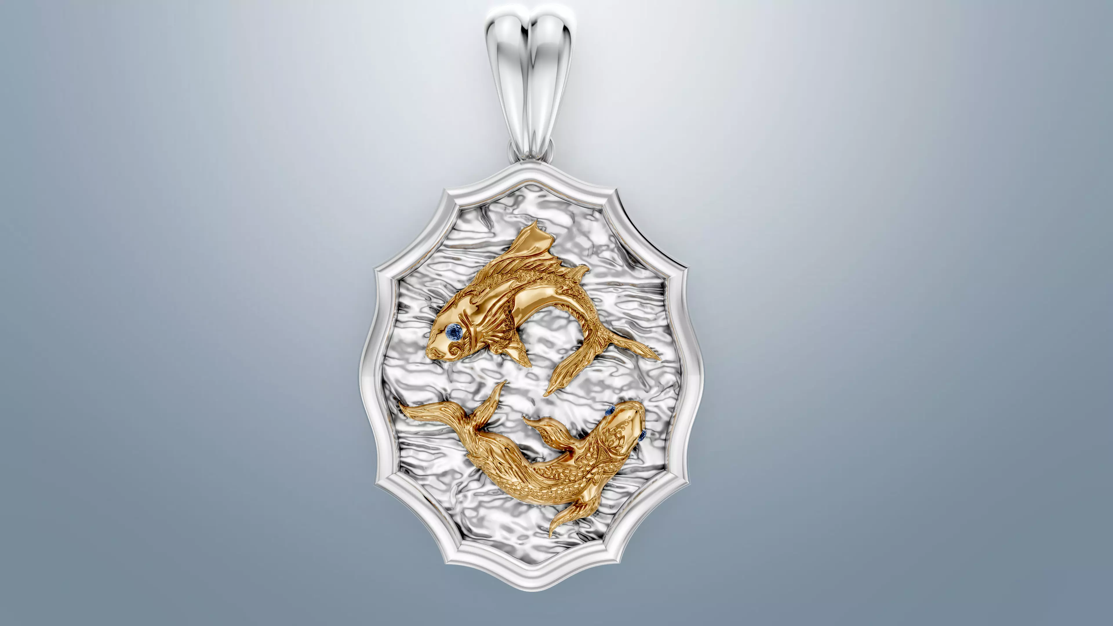 Zodiac Pendant Sign Pisces 3D print model
