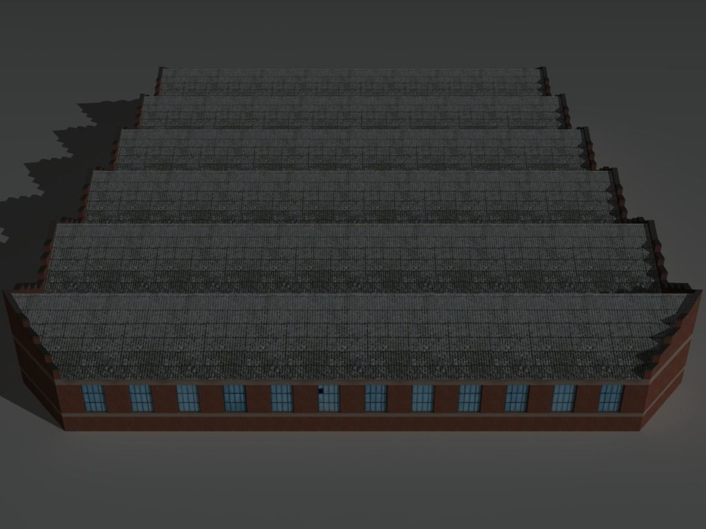 Factory Building 12 Low-poly 3D model_3