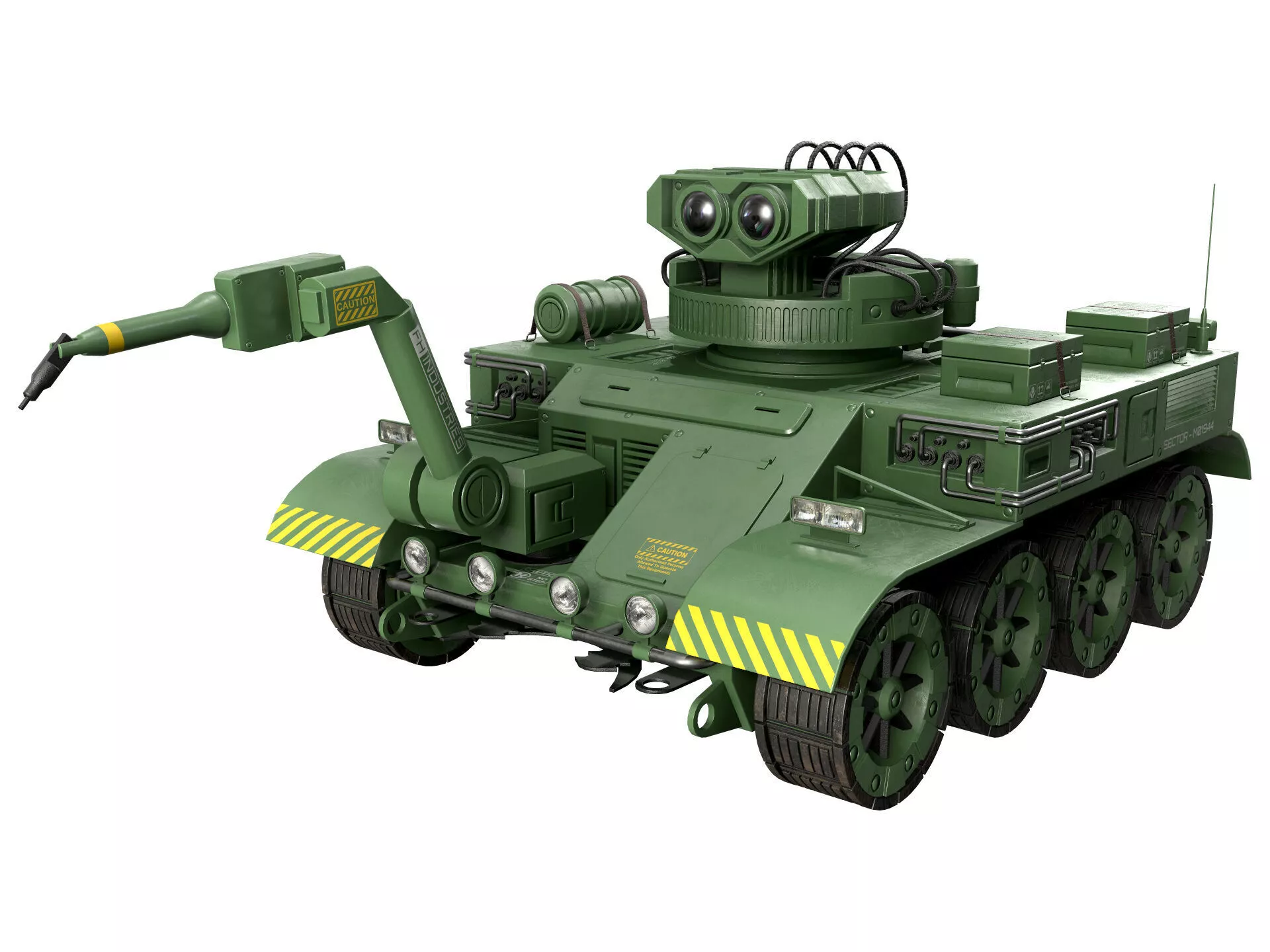 Robot Concept-3B-Forest-Clean Low-poly 3D model