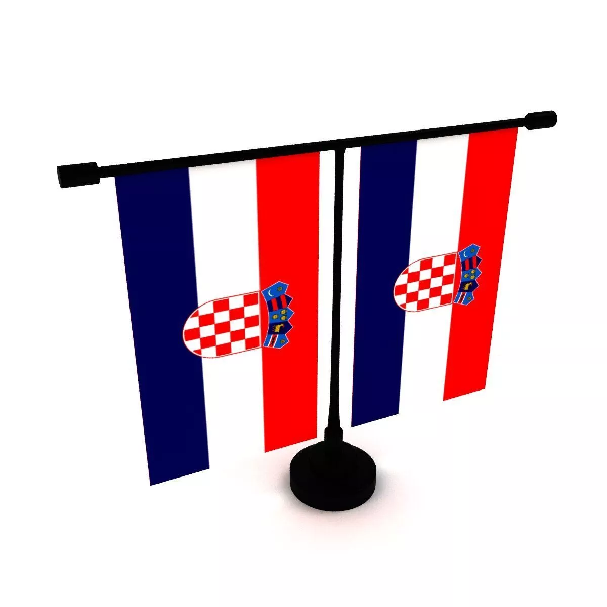 Flag of Croatia 3D model